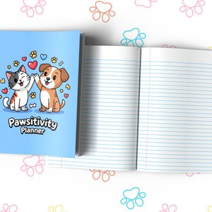 Pawsitivity Planner Composition Notebook for Journaling, Therapy, Self-Care, Anxiety, Mindfulness, Affirmations & Wellness Writing