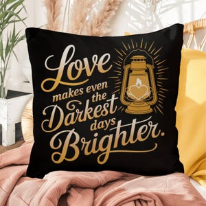O amor torna até os dias mais sombrios mais brilhantes: autocuidado com travesseiros internos e externos para relaxamento, atenção plena e bem-estar emocional