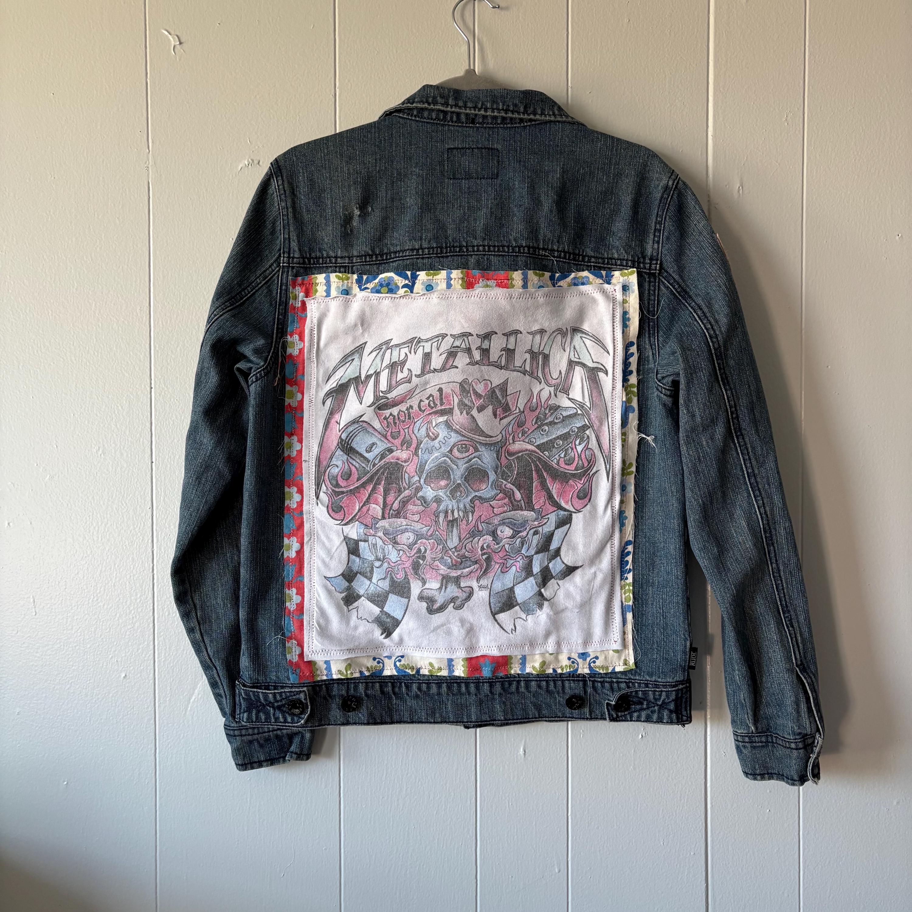 r*u様 オークション　90s leather denim jacket アメカ Vintage 90s Leather-Collar Denim Jacket | Urban Outfitters