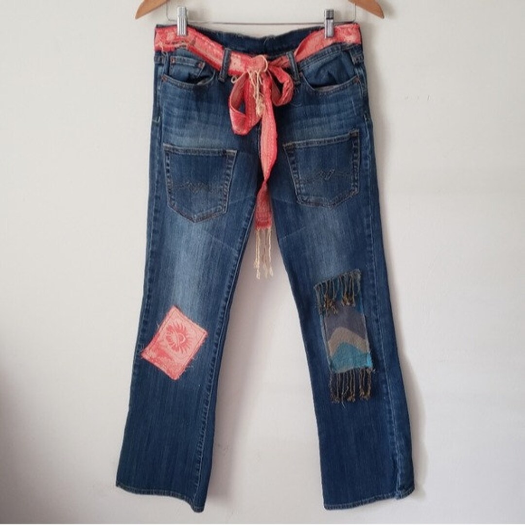 Lucky Brand Patchwork Dungarees - Etsy