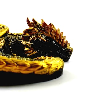 Golden Dust Sleeping Dragon Figurine