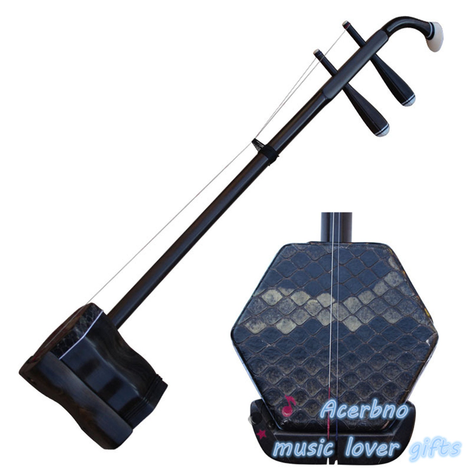 ErhuTwo Stringed Chinese Violin Fiddle Instruments Oriental Etsy