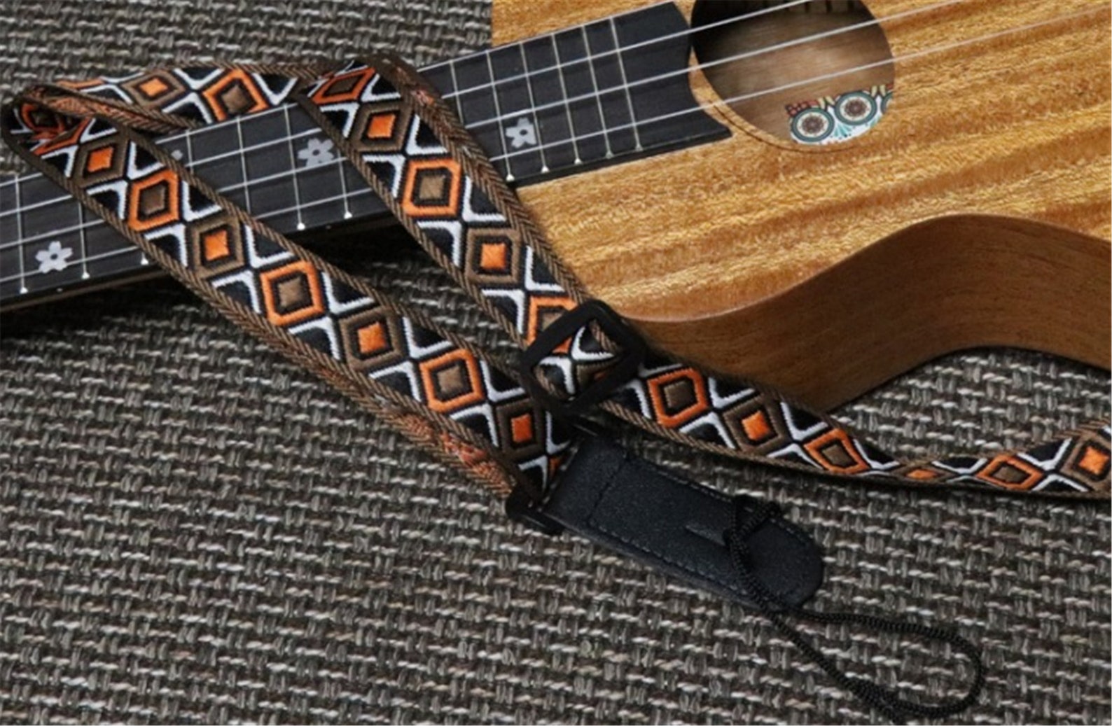 Karierte Muster Gitarre Gurt Ukulele Haken Gurt für Etsy