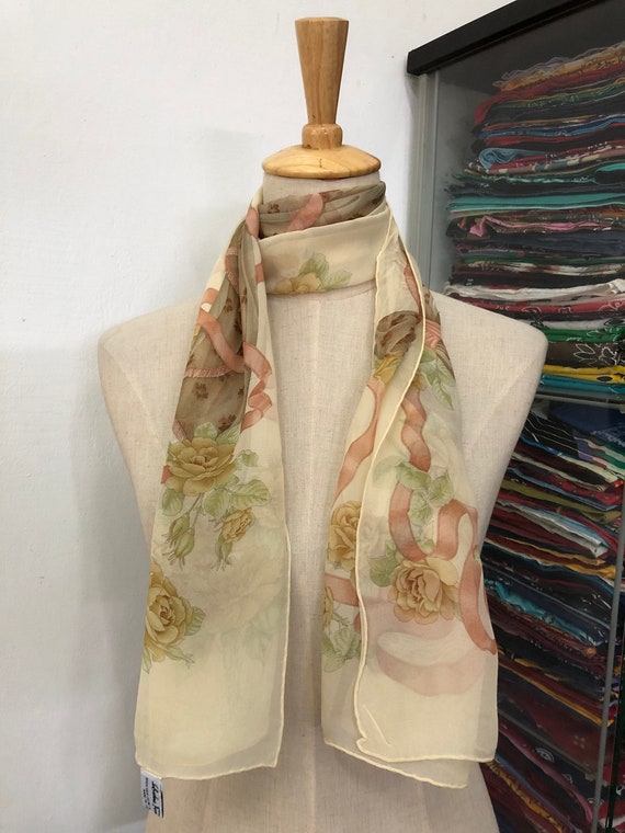Vintage Salvatore Ferragomo Silk Stole salvatore Ferragomo Silk