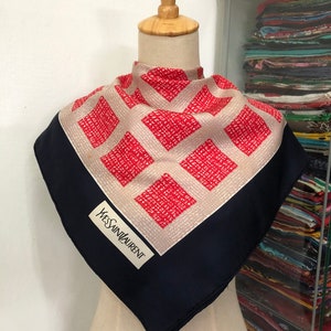 Vintage Yves Saint Laurent Silk Scarf Yves Saint Laurent Silk Muffler Yves Saint Laurent Silk Neck Scarf Yves Saint Laurent Silk Neck Warmer