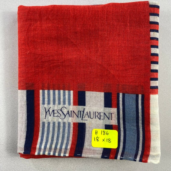 Vintage Yves Saint Laurent Handkerchief, Yves Sai… - image 5