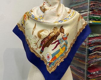 Rare 90s Vintage Gucci Silk Scarf – Red Luxurious Long Muffler