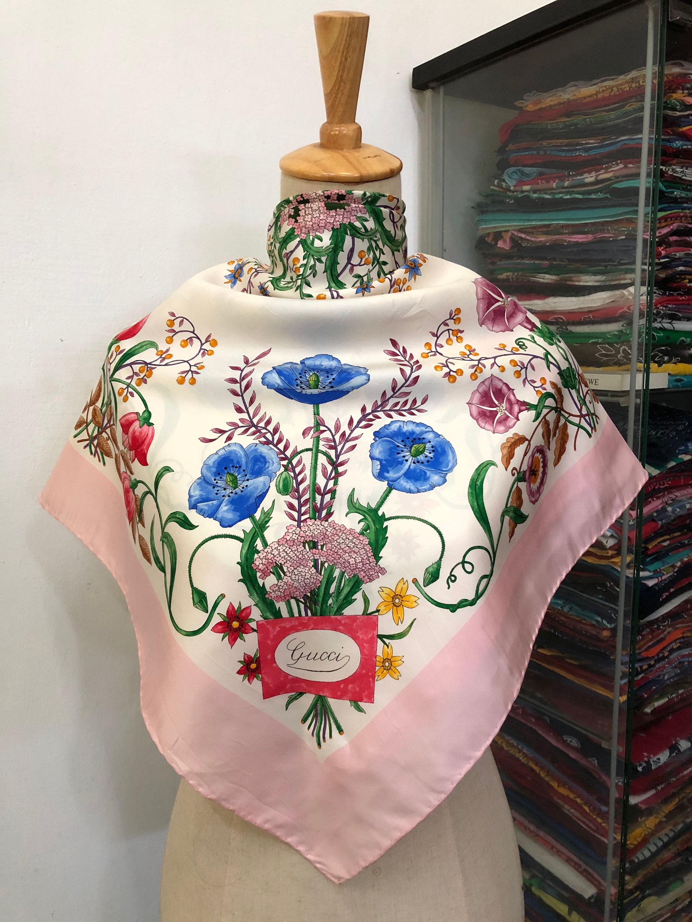 Vintage Gucci Silk Scarf Gucci Silk Muffler Gucci Neck Scarf Vintage Gucci Silk Scarf Gucci Silk Muffler Gucci Neck Scarf