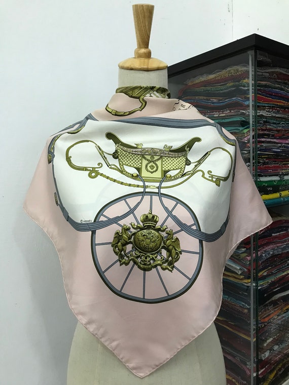 Vintage Hermes Springs Silk Scarf by Philippe Ledoux Hermes