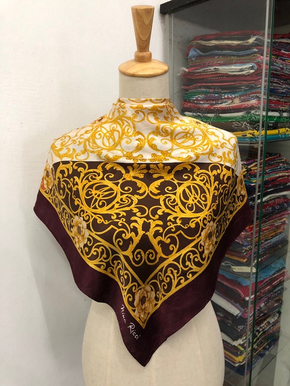 Vintage Nina Ricci Silk Scarf Nina Ricci Silk Shawl Nina Ricci