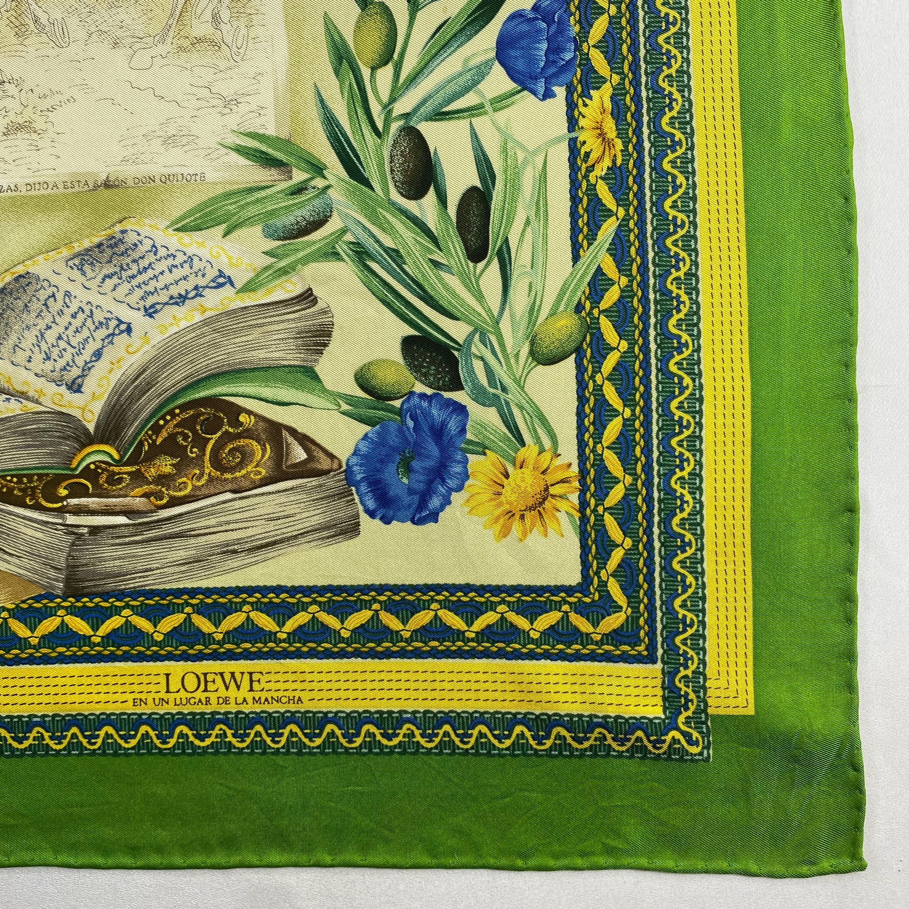 Vintage Loewe Silk Scarf, Loewe Silk Neckerchief, Loewe Neckwear