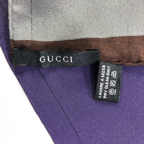 Vintage Gucci Silk Scarf Gucci Silk Muffler Gucci… - image 5