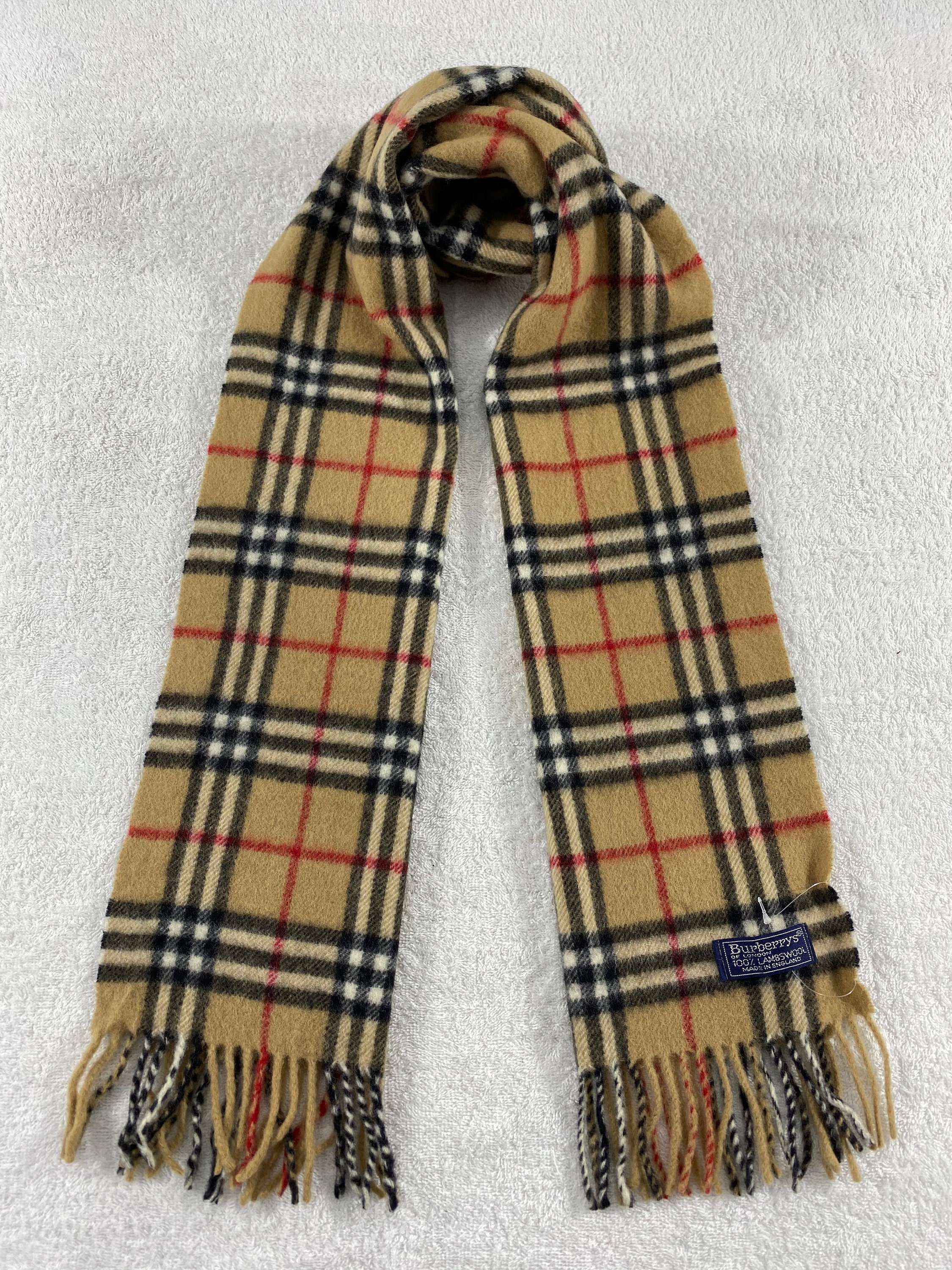 burberry wool scarf vintage