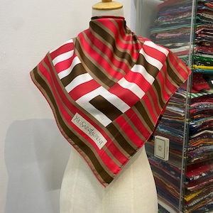 Vintage Yves Saint Laurent Silk Scarf Yves Saint Laurent Silk Muffler Yves Saint Laurent Silk Neck Scarf Yves Saint Laurent Silk Neck Warmer
