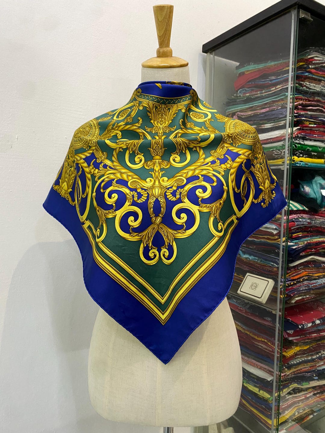 Vintage Hermes Silk Scarf Les Tuileries by Joachim Metz Hermes