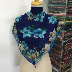 Vintage Kenzo Silk Scarf Kenzo Silk Stole Floral Silk Scarf Vintage Silk Scarf Kenzo Silk Muffler Vintage Kenzo Silk Neckerchief