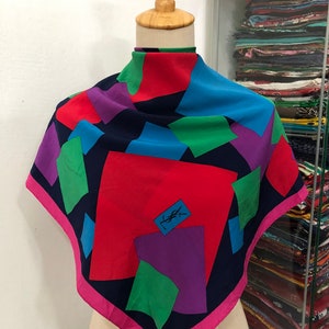 Vintage Yves Saint Laurent Silk Scarf Yves Saint Laurent Silk Muffler Yves Saint Laurent Silk Neck Scarf Yves Saint Laurent Silk Neck Warmer