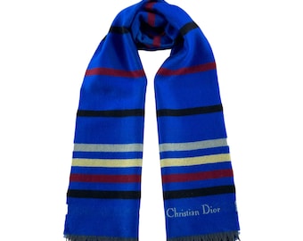 Christian Dior Scarf Muffler Vintage Dior Wool Scarves Dior Unisex