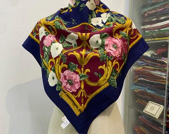 Vintage Christian Dior Zijden Sjaal Christian Dior Sjaal Dior Zijden Uitlaat Christian Dior Zijden Hoofddoek Vintage Dior-sjaal Dior Halsdoek