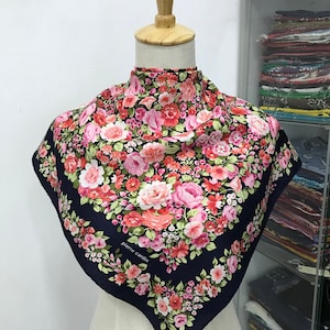 Vintage Pierre Cardin Silk Scarf, Pierre Cardin Square Scarf, Vintage Pierre Cardin Silk Neck Scarf, Pierre Cardin Silk Muffler