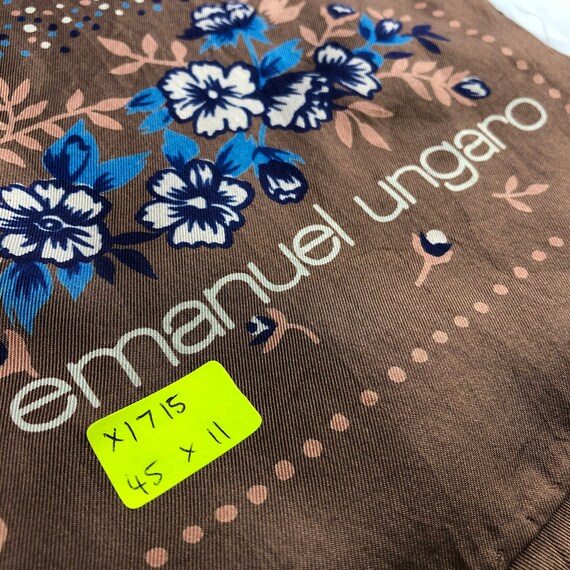 5-38☆80sビンテージ emanuel ungaro レトロシルクスカーフ Vintage Emanuel Ungaro Silk Scarf, Vintage Silk Neck Scarf