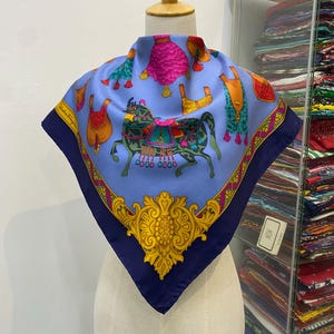 Vintage Salvatore Ferragomo Silk Stole,Salvatore Ferragomo Silk Scarf, Ferragomo Silk Muffler, Salvatore Ferragomo Floral Scarf