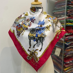 ヴィンテージ シャルル ジョルダン シルク スカーフ