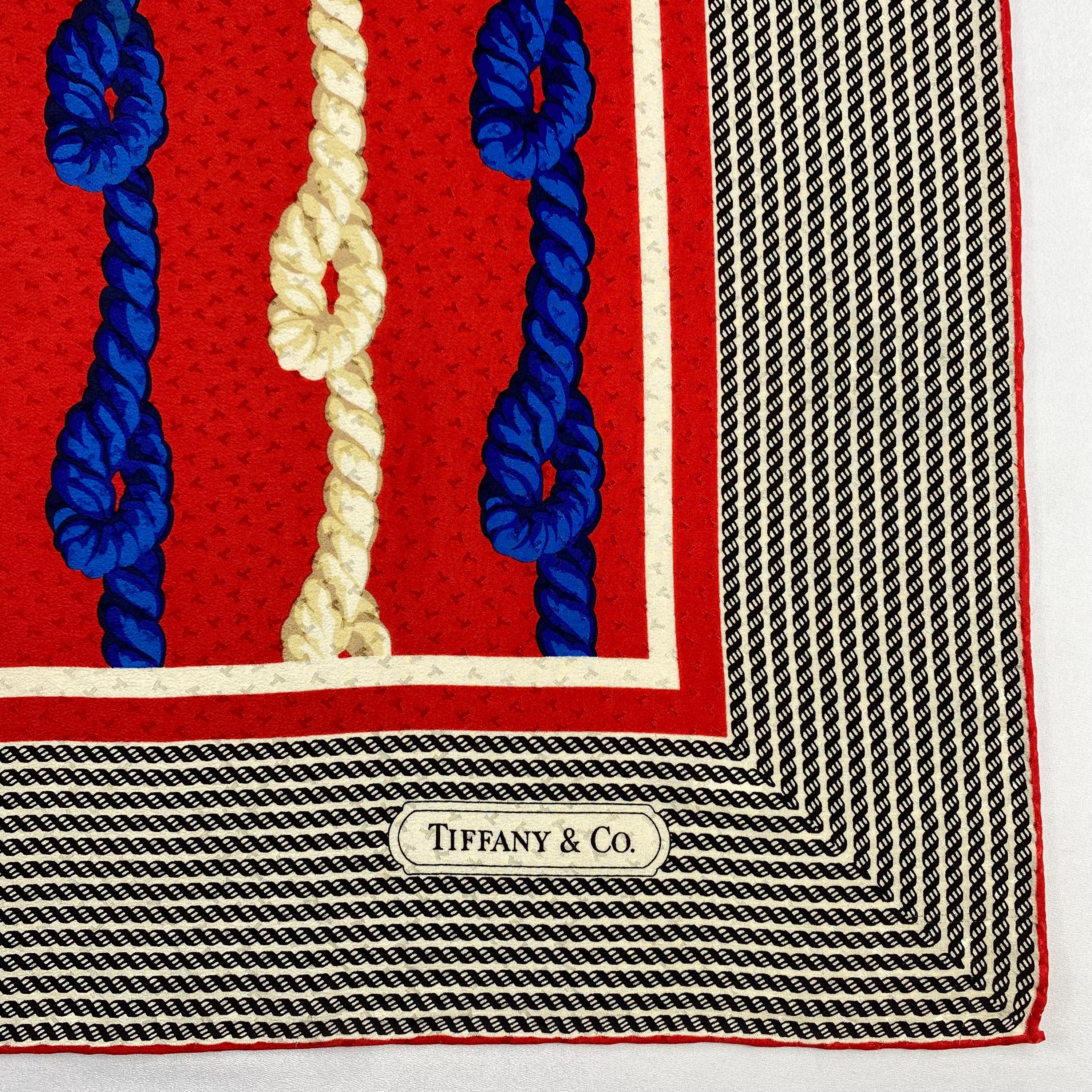 Vintage Tiffany & Co Silk Scarf, Tiffany and Co Silk Neckerchief