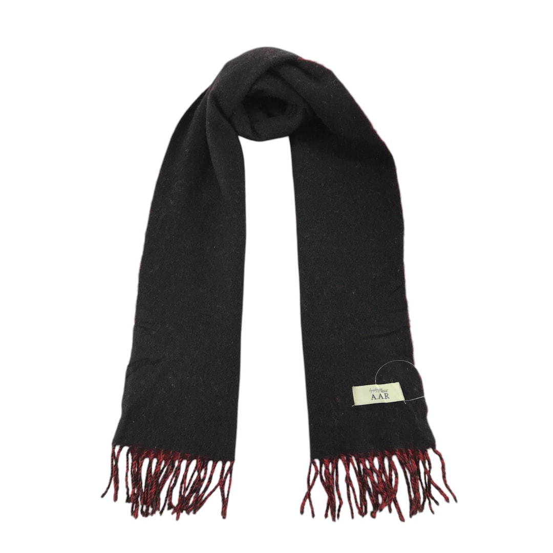 YOHJI YAMAMOTO silk tassled scarf