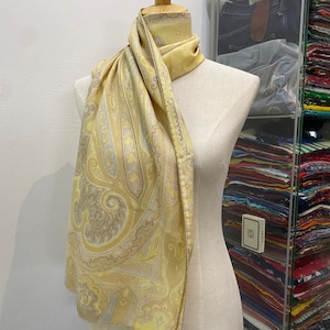 Vintage Etro zijden sjaal, Etro Paisley-sjaal, authentieke Etro-sjaal, vintage Etro Milano zijden sjaal, Etro zijden stola, vintage Etro-bloem