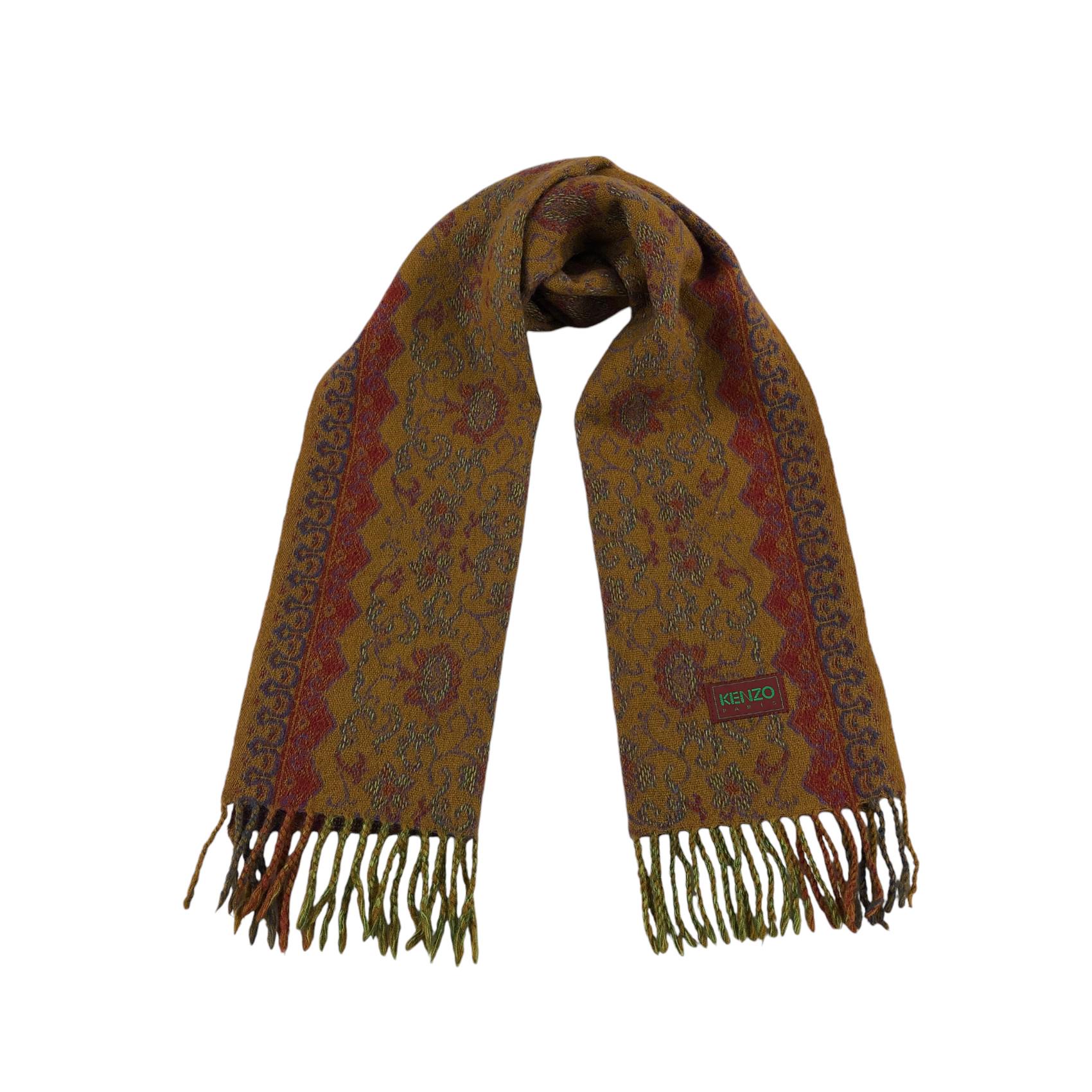 Vintage Kenzo Scarf, Vintage Wool Scarf, Wool Long Scarves