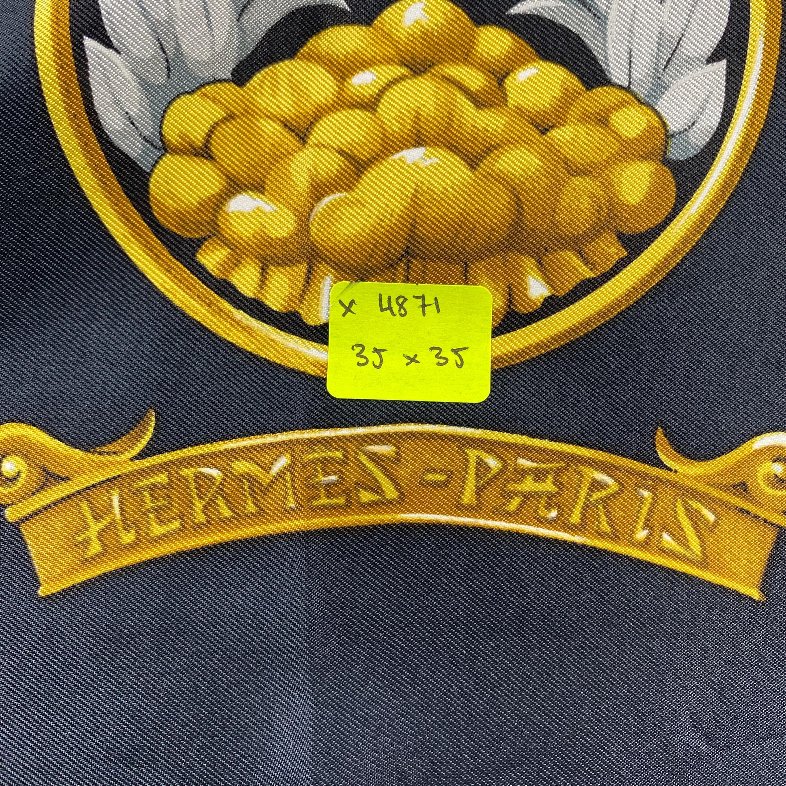 Vintage Hermes Daimyo, Princes Du Soleil Levant Silk Scarf Hermes