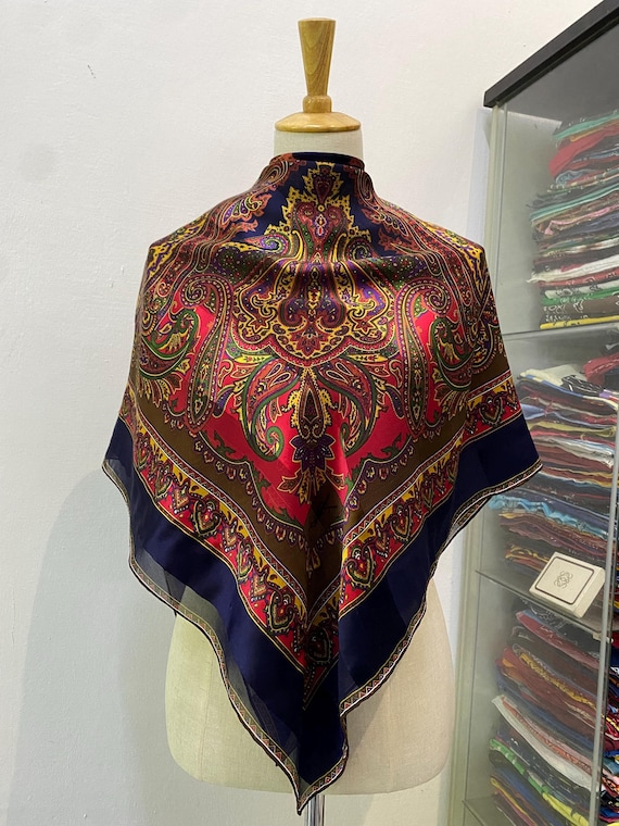 Vintage Yves Saint Laurent Silk Scarf Yves Saint Laurent Silk