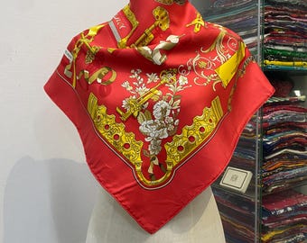 エルメス シルクスカーフ カレ90「Couvertures et Tenues de Jour