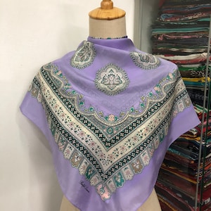 Vintage Ralph Lauren zijden sjaal, Ralph Lauren zijden sjaal, Ralph Lauren zijden uitlaat, Ralph Lauren sjaal, vintage Ralph Lauren zijden halsdoek