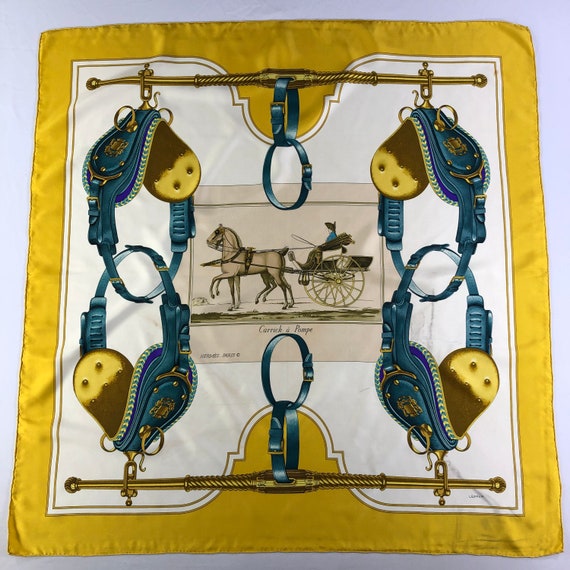 Vintage Hermes Carrick a Pompe Silk Scarf Vintage Hermes Key