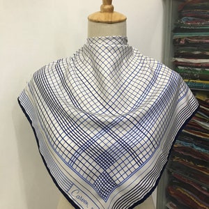 Vintage Carven Silk Scarf, Vintage Silk Neck Scarf, Vintage 80s Silk Muffler, Vintage Classic Silky Scarf, Vintage 80s Shawl,