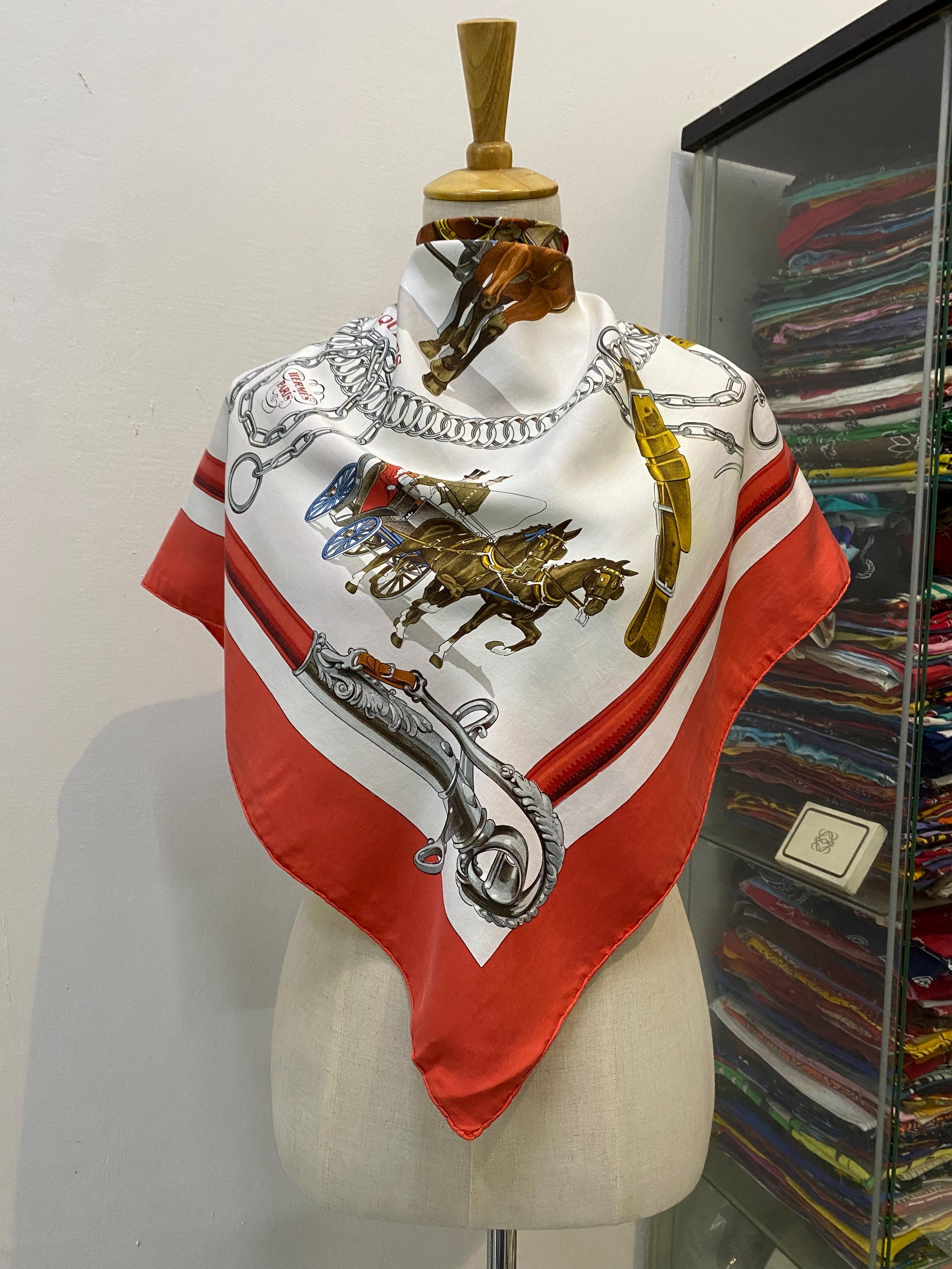 Vintage Hermès Equipages Silk Scarf Vintage Hermes Key Scarf