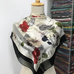 Vintage Givenchy Silk Scarf Givenchy Neck Scarf Givenchy Silk Muffler Givenchy Big Logo Givenchy Neck Warmer Givenchy Silk Shawl