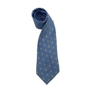 Vintage Hermès Paris Silk Tie 7963 EA , Authentic Hermès Neck Tie, Floral Pattern Necktie, Geometric Pattern Necktie