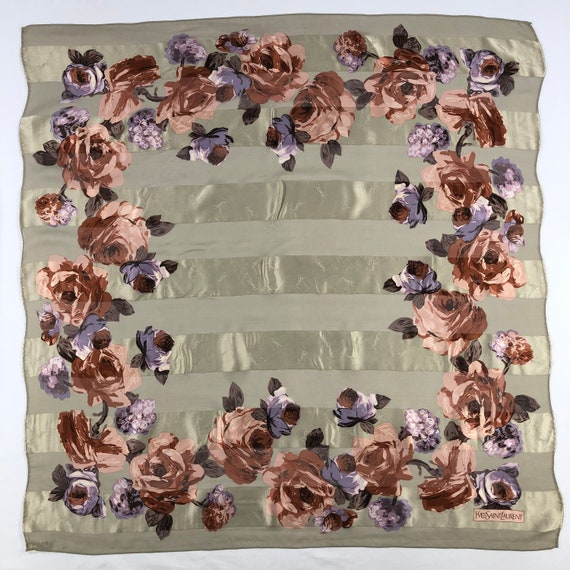 Vintage Yves Saint Laurent Silk Scarf Yves Saint … - image 2