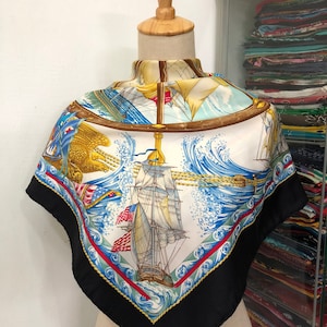 Vintage Hermes VIVE LE VENT Silk Scarf Vintage Hermes Key Scarf Hermes Square Scarf Hermes 34x34 Vintage Hermes Silk Neck Scarf Hermes Shawl