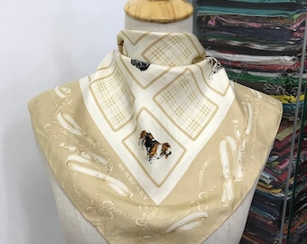 Vintage Burberry-zijden sjaal, Burberry-zijden uitlaatdemper, vintage Burberry-halsdoek, Burberry-zijden uitlaatdemper, vintage Burberry-sjaal