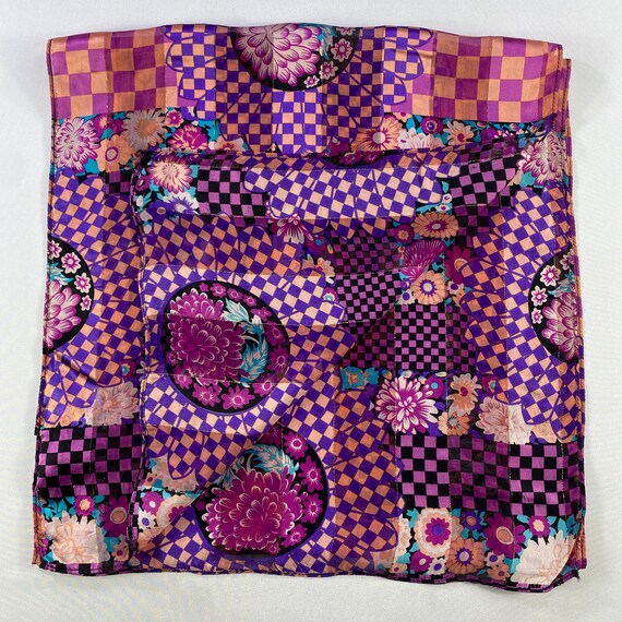 Vintage Anna Sui Silk Scarf Neckerchief Neckwear … - image 3