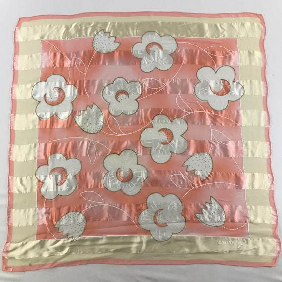 Vintage Courreges Silk Scarf Courreges Square Sca… - image 2