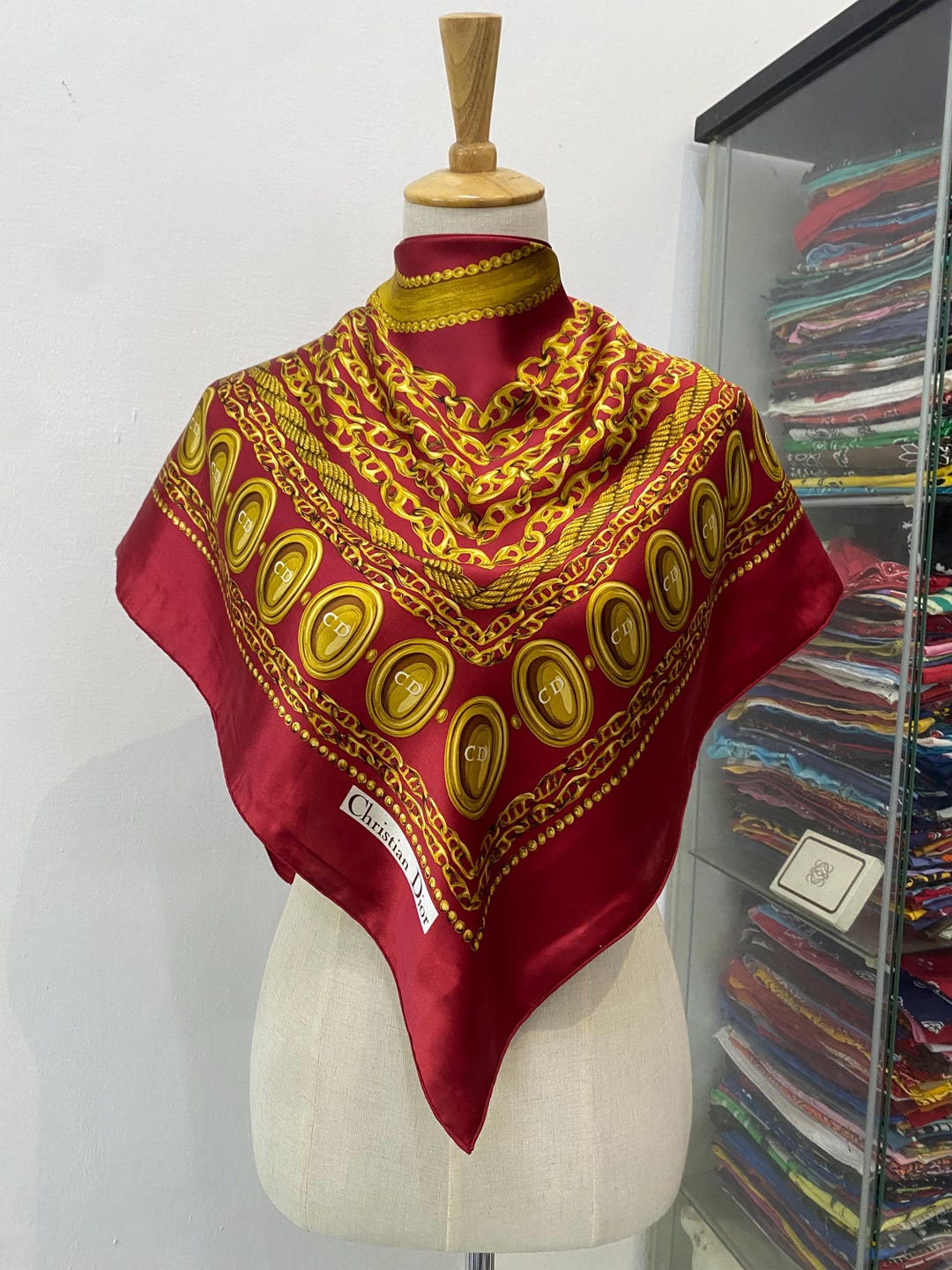 口コミ・レビューで人気商品を探そう Scarf Silk Dior Christian Vintage Christian Dior Shawl Dior 小物