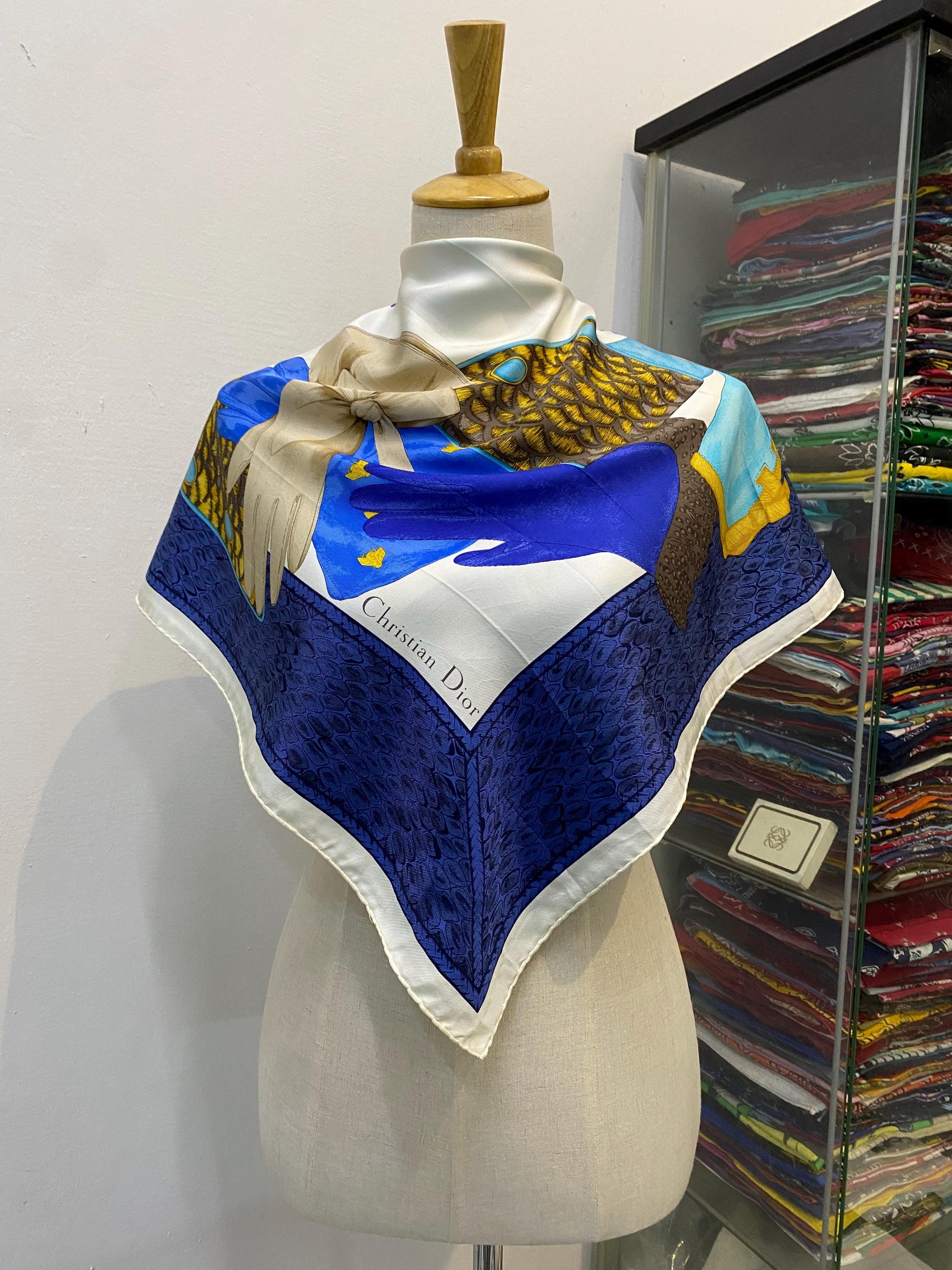 Vintage Christian Dior Silk Scarf Christian Dior Shawl Dior Silk