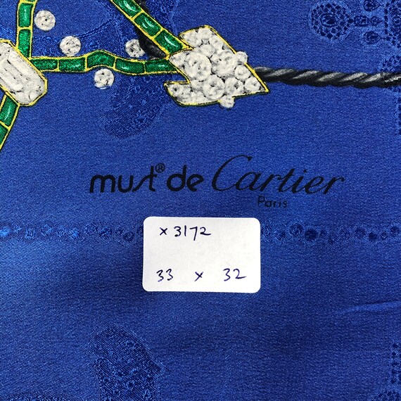 Vintage Cartier Silk Scarf, Must De Cartier Silk Scar… Gem