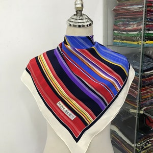 Vintage Yves Saint Laurent Silk Scarf Yves Saint Laurent Silk Muffler Yves Saint Laurent Silk Neck Scarf Yves Saint Laurent Silk Neck Warmer