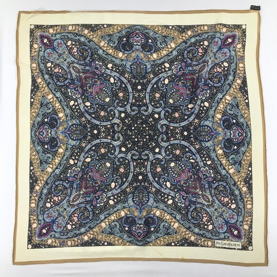 Vintage Yves Saint Laurent Silk Scarf Yves Saint … - image 3